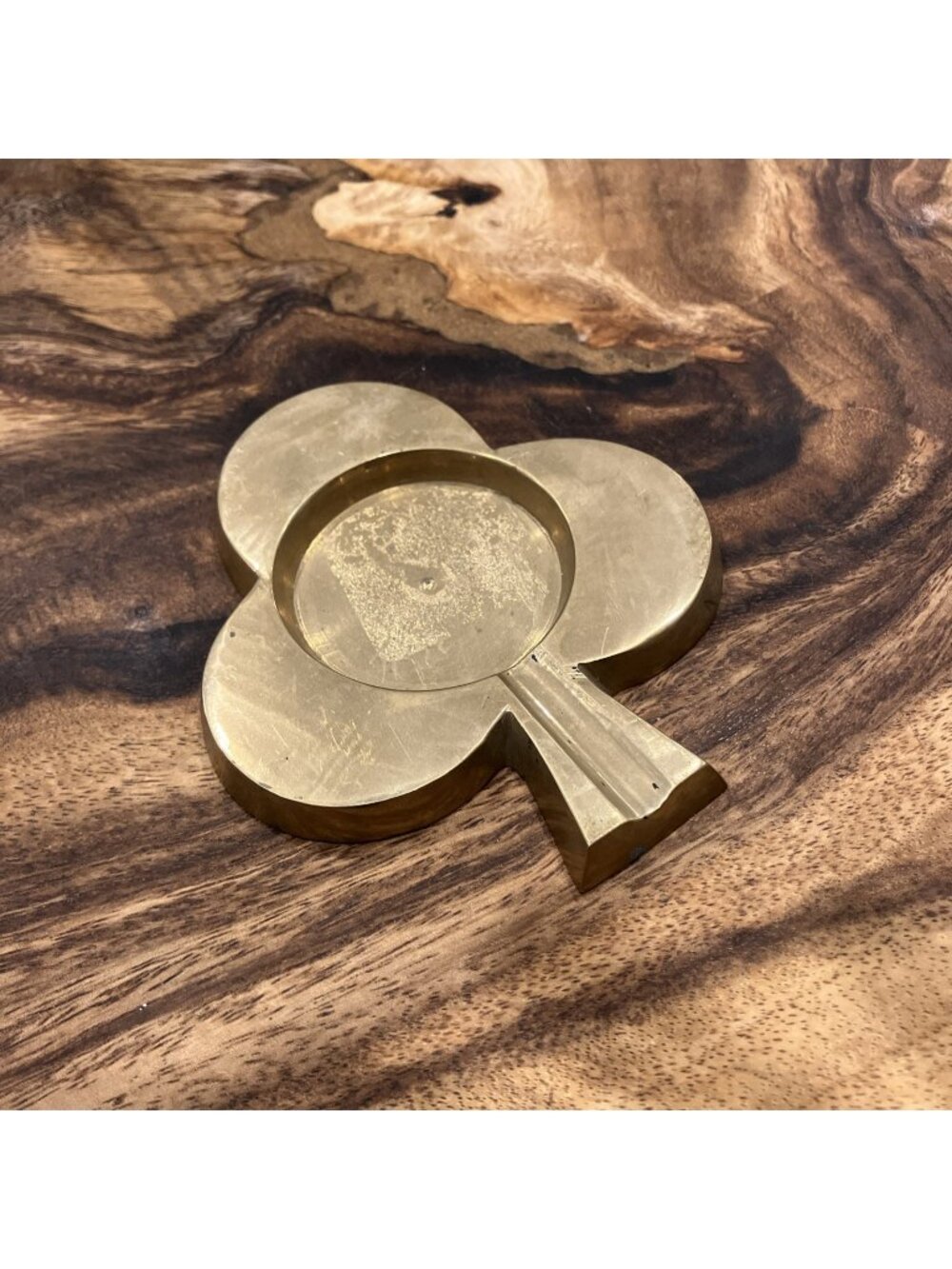 Vintage Brass Clover Shaped Ashtray Made In India